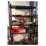 70" Metal Shelf & Contents