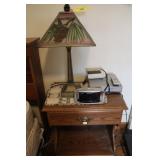 Night Stand, Lamp, Small Electronic