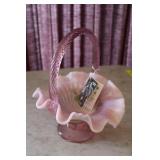 9 1/2" Fenton Hand Painted Basket
