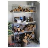 Metal Rack & Firewood