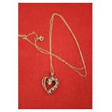 10 K Heart Necklace