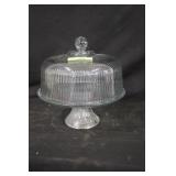 Covered Glass Cake Plate