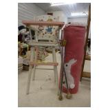 Vintage High Chair, TP Tower & Batons