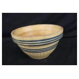 8" Stripped Stoneware Bowl