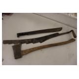 Axe, Machete & Hay Knife