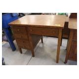 Oak Wood Knee Hole Desk