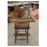 Vintage Wood High Chair