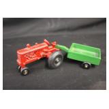 Toy Pot Metal Tractor & Wagon