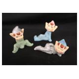 Vintage Bisque Japan Pixie Figurines