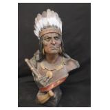 Plaster Indian Bust