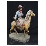Chalkware Rider on Horse