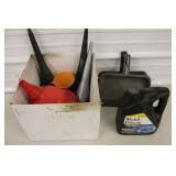 Motor Oil, Dust Pans & Funnels