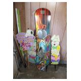 Snow Board & Easter Signs