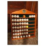 Golf Balls & Display Cabinet