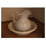 Homer Laughlin Porcelain Pitcher & Bowl