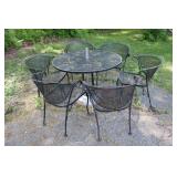 Wrought Iron Patio Table & Chairs