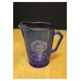Vintage Shirley Temple Cobalt Glass Creamer