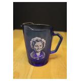 Vintage Shirley Temple Cobalt Glass Creamer