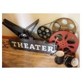 Lighted Metal Theater Sign Dï¿½cor