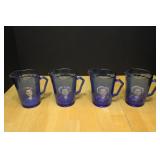 Vintage Shirley Temple Cobalt Glass Creamers
