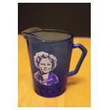Vintage Shirley Temple Cobalt Glass Creamer