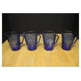 Vintage Shirley Temple Cobalt Glass Creamers