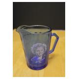 Vintage Shirley Temple Cobalt Glass Creamer