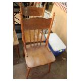 Modern Oak Pressed Back Kitchen Chairs