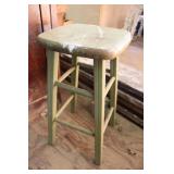 Green Painted Kitchen Stool