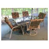 Glass Top Patio Table & Chairs