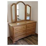 Oak Dresser with Mirror