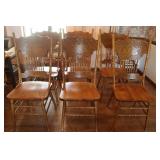Oak Pressed Back Chairs