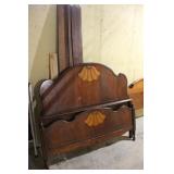 Full Size Walnut Veneer Bed Frame