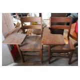 Vintage Oak School Desk