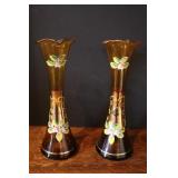 Enesco Art Glass Bud Vases