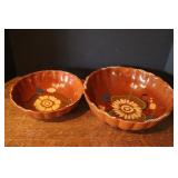 Primitive Vintage Mexico Pottery Bowls