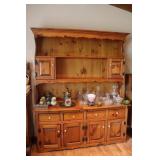 Modern Pine China Hutch