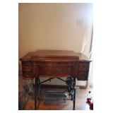 White Treadle Sewing Machine in Case