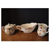 Halls Jewel Tea Sugar, Cream, & Gravy Boat