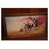 Vintage Native American Hand Painted Wall Art