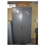 Metal Storage Cabinet & Halloween Dï¿½cor