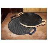 Cooking Essentials Enamel Cast Iron Grill Pans