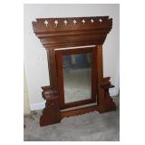 Ornate Victorian Walnut Dresser Mirror