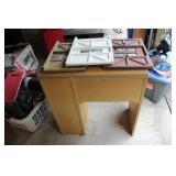 Sewing Machine Cabinet & Barn Door Picture Frames.