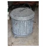 Galvanized Trash/Shop Rag Can