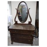 Oak Chester Drawers w/ Wishbone Mirror