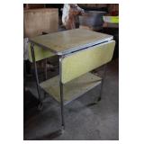Drop-Leaf Formica Top Kitchen Cart