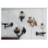 Oil Lamps & Hanging Bracket