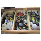 Drawer Full of Soldering Wires, Staples, & Elec.