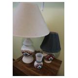 Native American Style Lamps & Vase